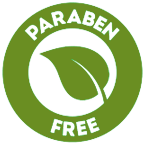 Parabenfreies Produktlogo mit Blatt